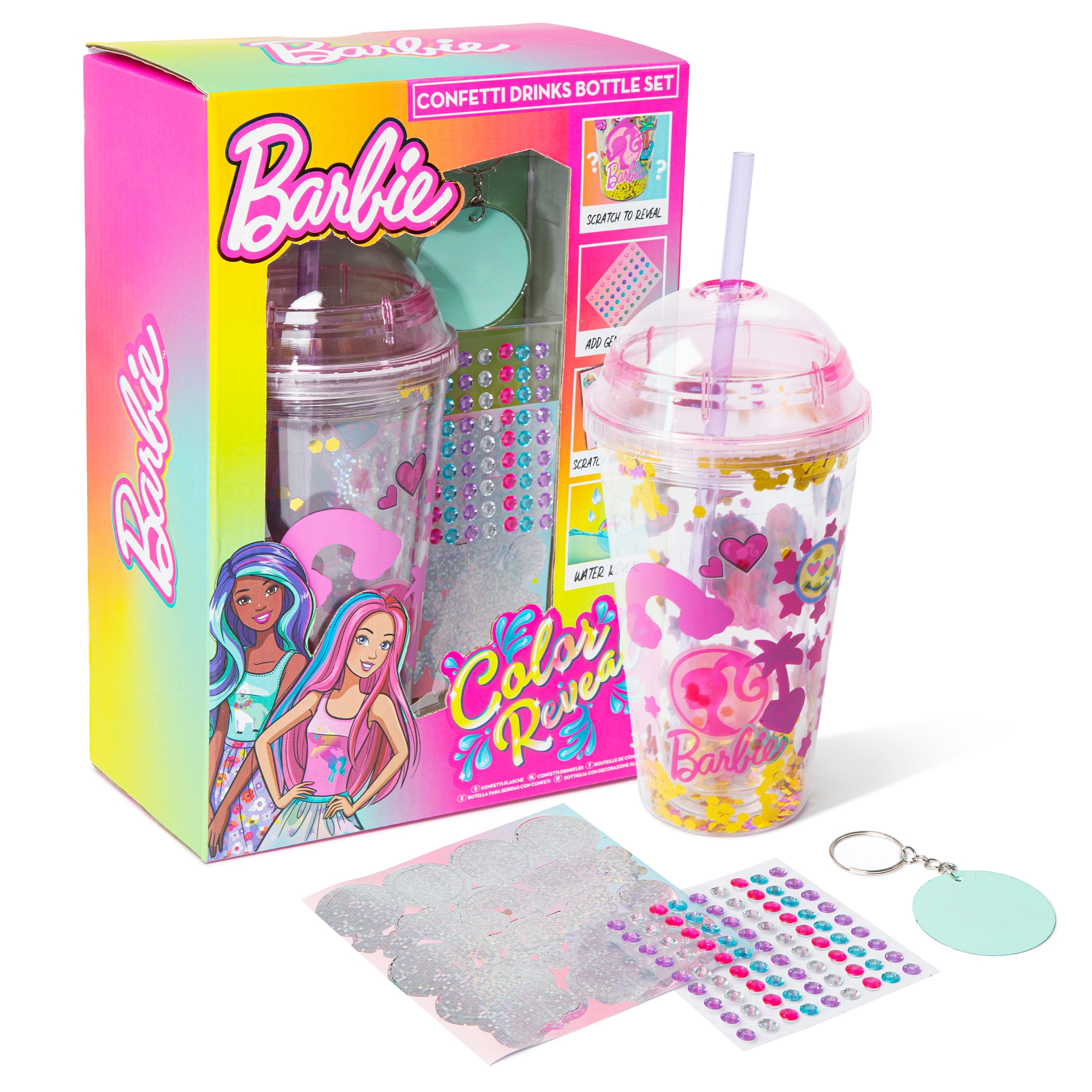 Your store. Barbie Confetti Drinks Bottle